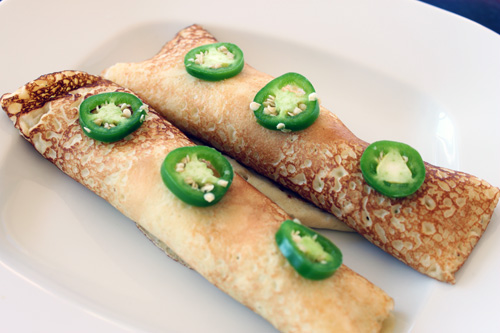 Sweet Crepes with Bold Bacon-Broccoli-Jalapeno Stuffing