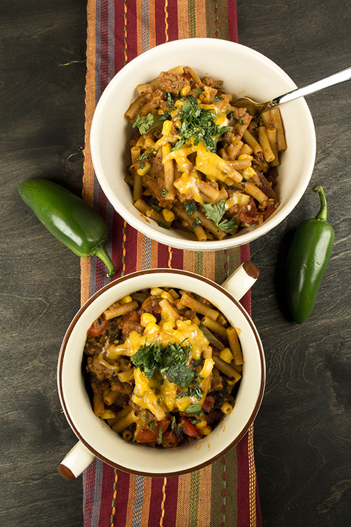 Mexicali Pasta with Roasted Jalapeno Peppers
