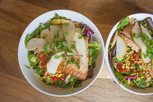 Roasted Jalapeno and Salmon Dinner Salad