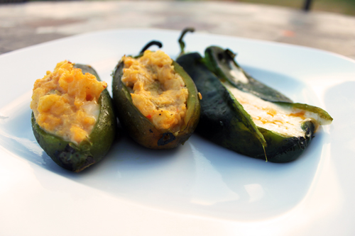 Cheesy Potato Jalapeno Poppers - Grilled Stuffed Jalapeno Peppers