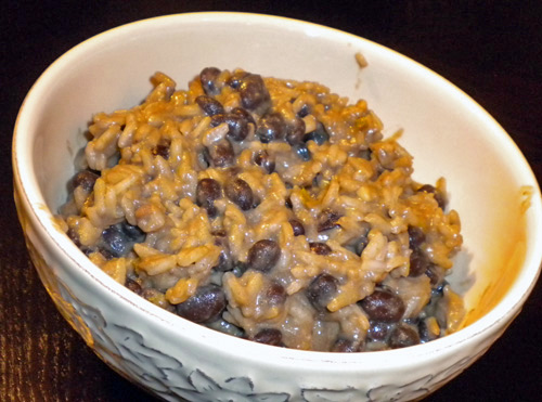 Jalapenos, Rice and Black Beans